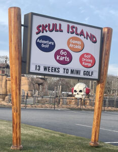 Skull Island Opening Sign