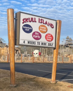 Skull Island Opening Sign